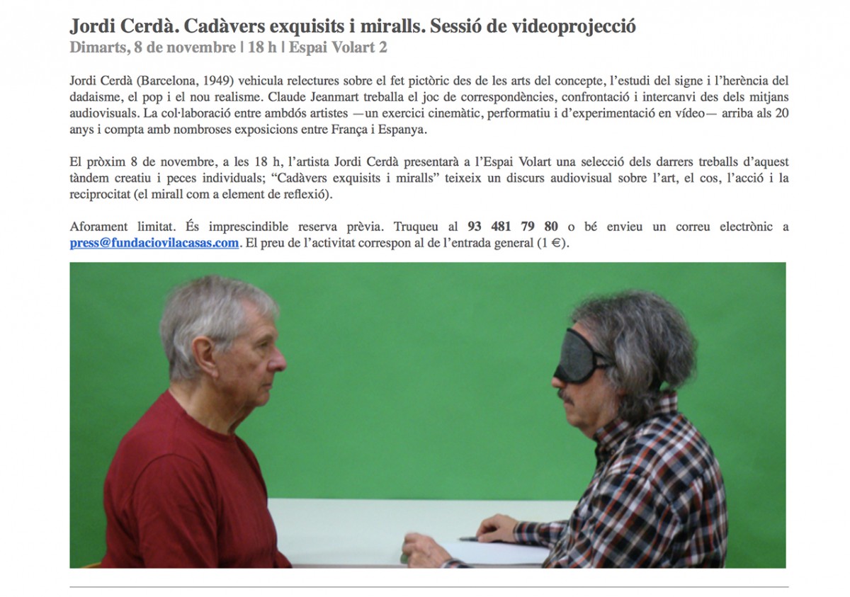 VILA CASAS - Jordi Cerdà & Claude Jeanmart