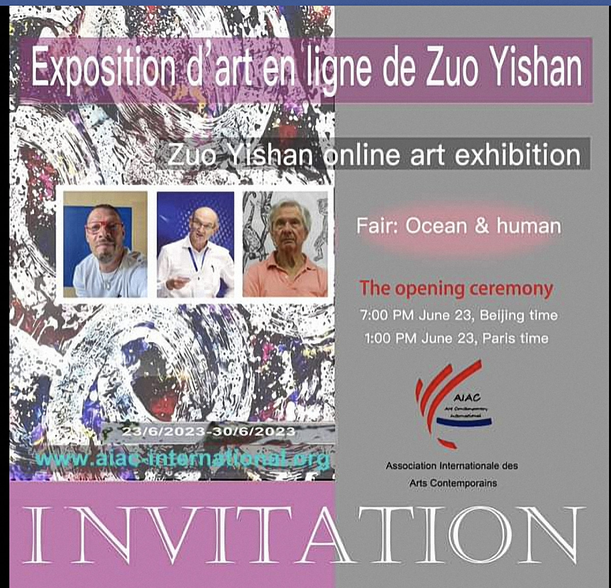 EXPOSITION EN LIGNE AVEC LA CHINE