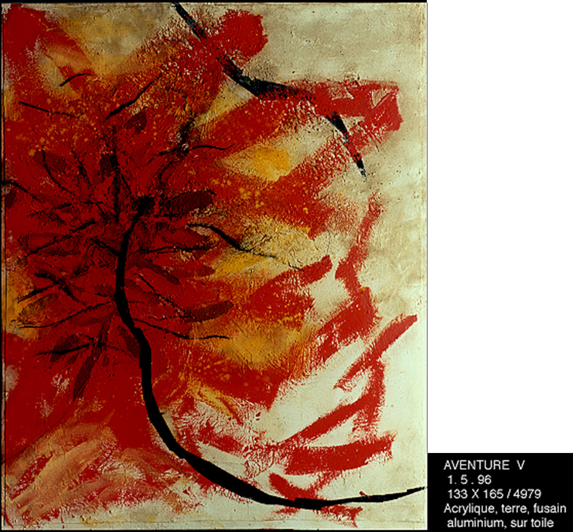 AVENTURE  5Acrylique, terre, fusain, pigments, sur toile1-5-96165 X 133