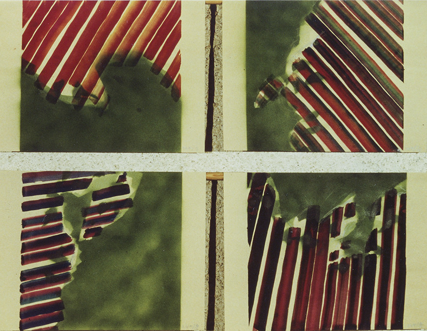 série des GÉOGRAPHIES IMAGINAIRES - encre, pinceau chinois, bombes de peinture - 4 fois 50 x 65 - 6  81