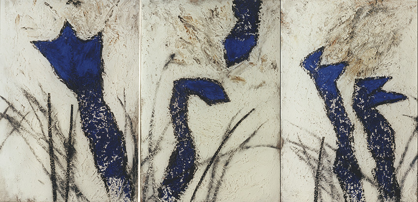 AVENTURE  1Acrylique, terre, fusain, pigments, sur toile18 -2-963 fois 150 x 100