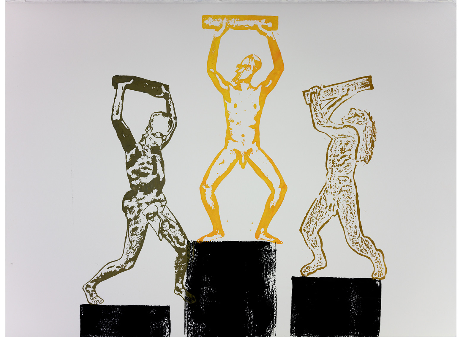 20 planches 55 x 77   papier pour eau forte   impression de lino gravures   encres Schmincke   impression au pied   Mai 2019