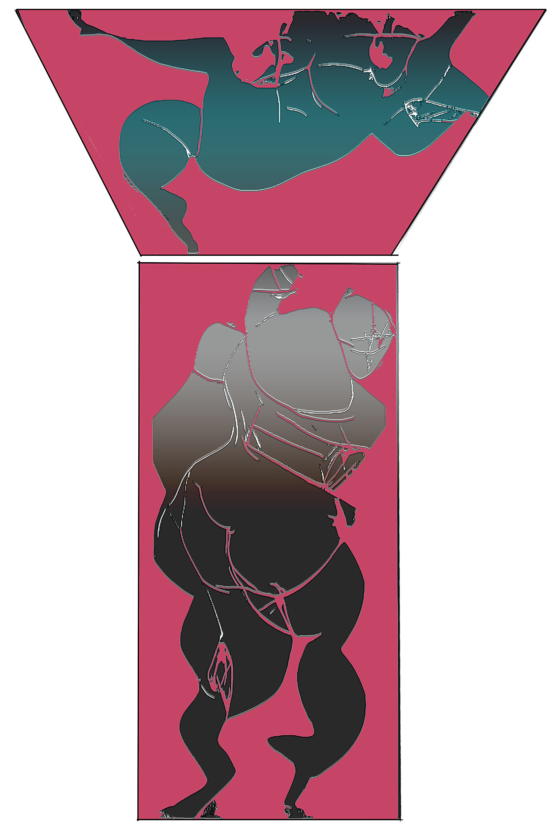 036 COUPLE COLONNE EN ECHO-FAB- NEURONAL