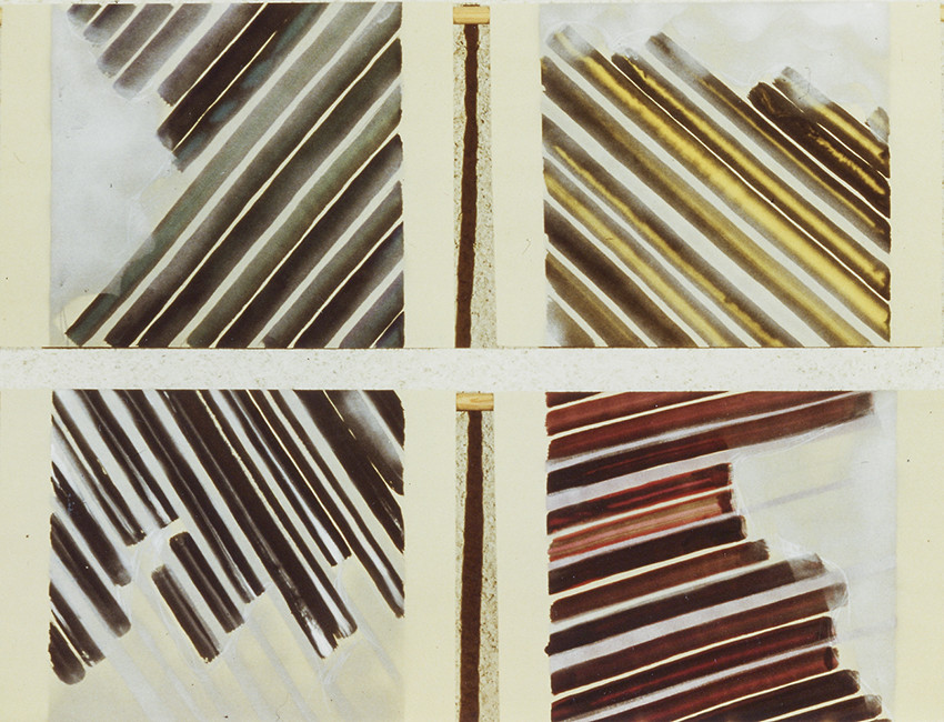 série des GÉOGRAPHIES IMAGINAIRES - encre, pinceau chinois, bombes de peinture - 4 fois 50 x 65 - 6  81