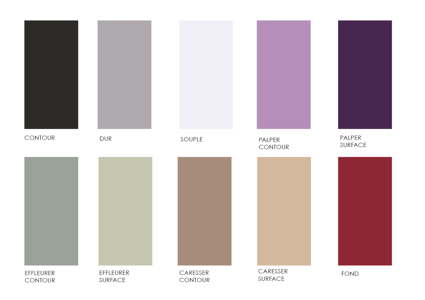 ECHANTILLONS COULEURS pour toutes les GÉANTES PAR MONTS ET PAR VAUX