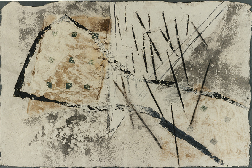 BATAILLE acrylique, terre, lavis, pigments, fusain,brou, marbre, papier60 x 9024  4  97 ( 1 )