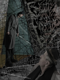 DEVANT LA LOI 10image en hauteur, au format 30 x 40 cm   existe aussi au format 60 x 80Photo montages numériques, dessin, blue screen, impression jet d’encres aux pigments.