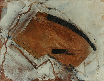 PALIMPSESTEacrylique, marbre, oxyde de fer, terre, craie à l'huile, collage28 x 382  5  97 (2 )