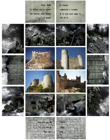 KAFKA. LE CHATEAU 218 formats 30 x 40. Photomontages numériques, impression jet d’encres aux pigments. Août 2007.« Le Château, dont les contours commençaient à s’estomper,était silencieux comme toujours. K. n’y avait encore jamais vule moindre signe de vie »« Vous n’êtes pas du Château, vous n’êtes pas du village,vous n’êtes rien »