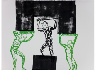 20 planches 55 x 77   papier pour eau forte   impression de lino gravures   encres Schmincke   impression au pied   Mai 2019