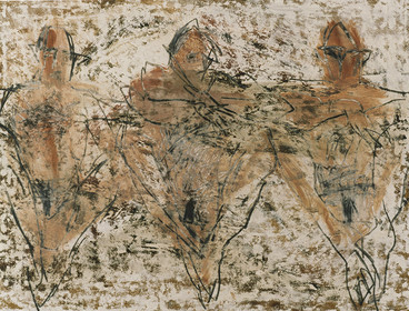 DESSIN DE NU AVEC MODELE50 x 6511  93 ( 8 )craies Markal à l'huile sur papier recyclé