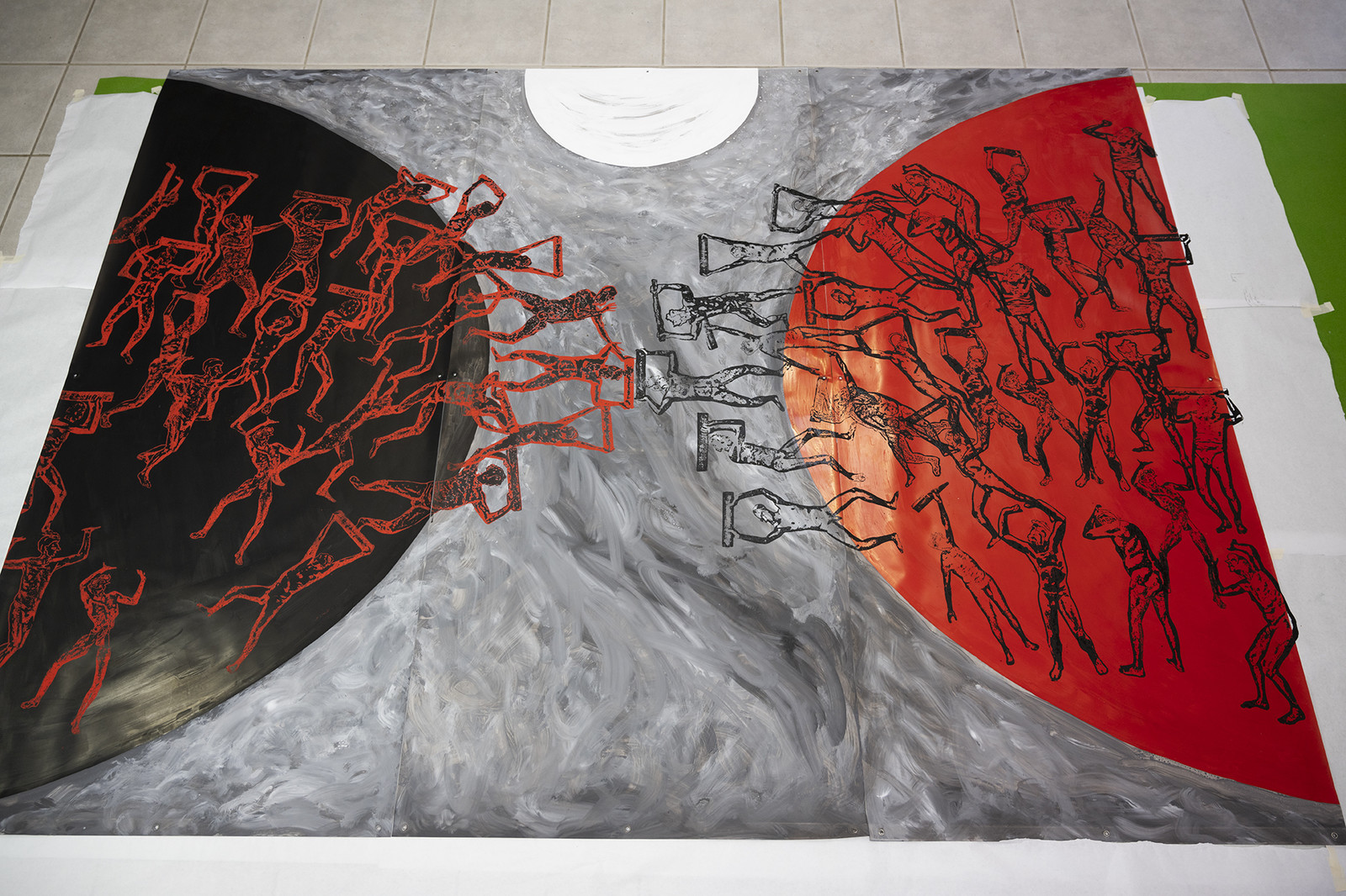 GRAND TRIPTYQUE n° 9   ATLANTES ET COSMOS