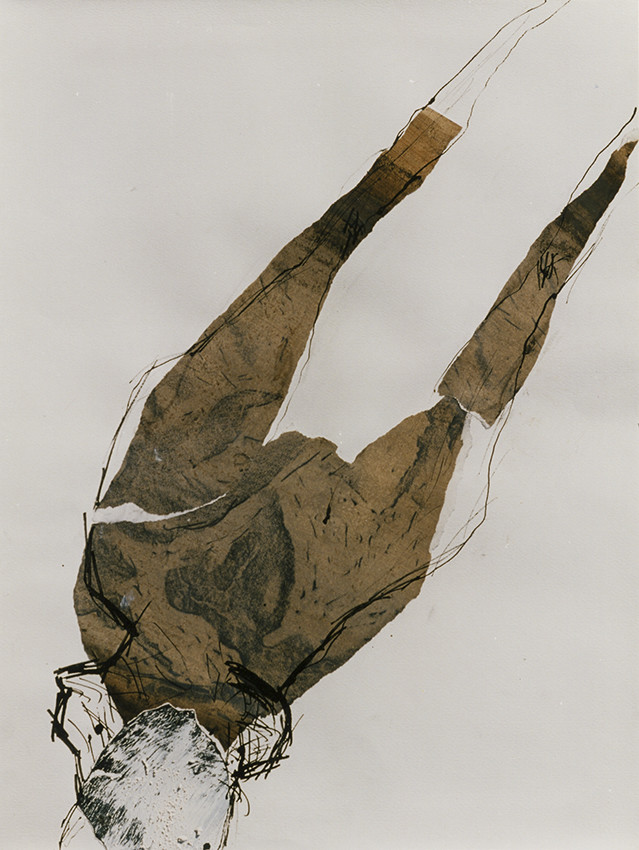 DESSINcraie huile, plume et encre, dessin découpé42 x 3020  10  97 ( 5 )