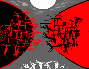 GRAND TRIPTYQUE n° 9   ATLANTES ET COSMOS