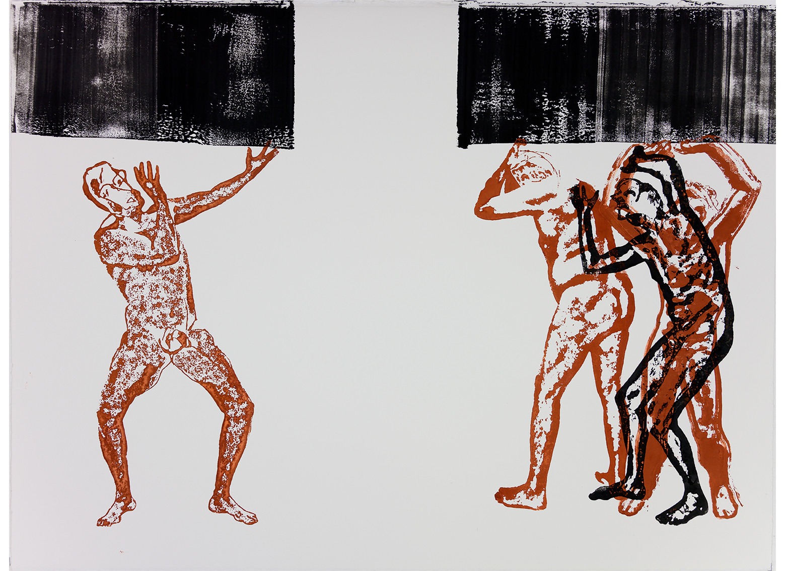 20 planches 55 x 77   papier pour eau forte   impression de lino gravures   encres Schmincke   impression au pied   Mai 2019