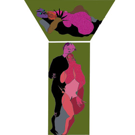 Dessins en aveugle à partir des photos des couples.Réalisation sur palette graphique Impression jets d'encresFormat A 2   12 - 2022