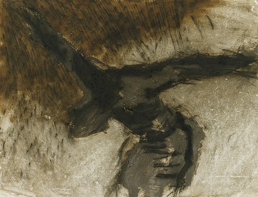 DERIVE  Acrylique, fusain, pigments, terre, poudre de marbre, bitume, graphite, sur papier1 - 199550 x 65