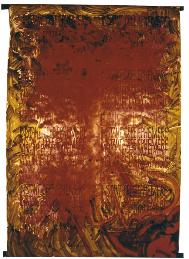 Légende :	N° 8 - TANGO (partie centrale) - encres et sérigraphie - 4  79 ( 250 x 150 )