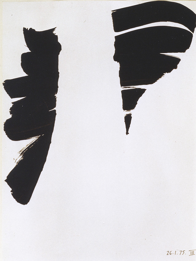 Légende :	série ENCRE NOIRE ET VARIATION DE 2 POCHOIRS - 1 75 - 2                        papier 65 x 50