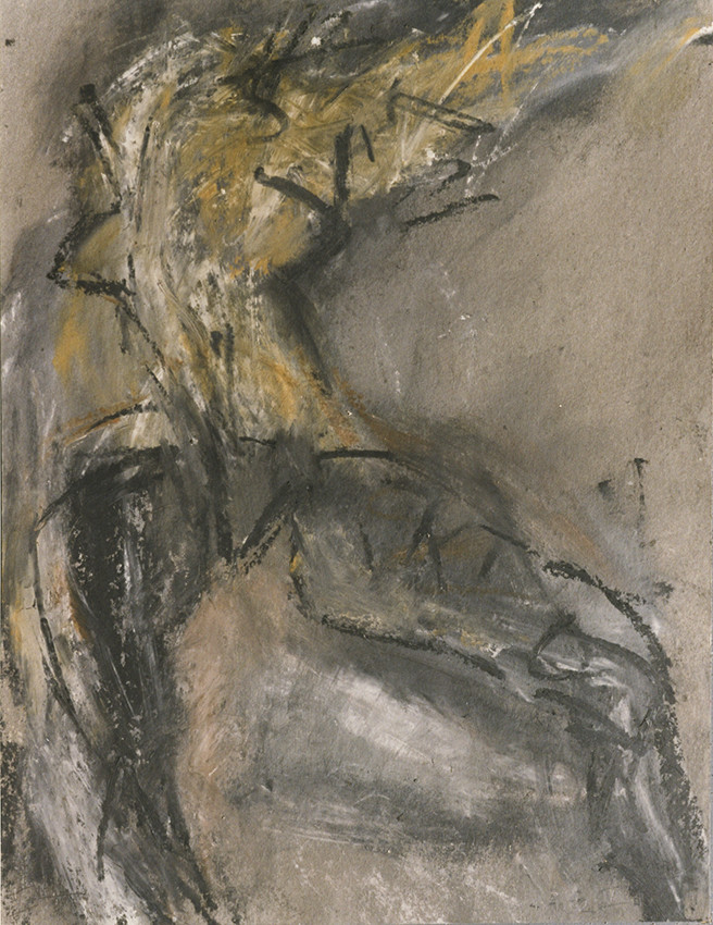 DESSIN DE NU AVEC MODELE50 X 654  92 ( 7 )craies Markal à l'huile sur papier recyclé