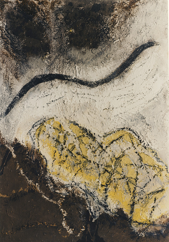 AVENTURE  2Acrylique, terre, fusain, pigments, sur toile1-4-96145 x 100