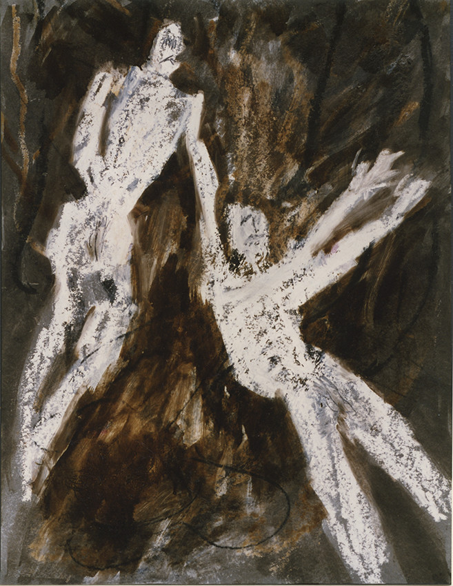 DESSIN DE NU AVEC MODELE65 x 507  93 ( 6 )craies Markal à l'huile sur papier recyclé