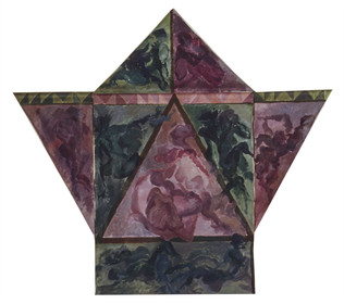 Légende :	1303Description :PALEOPEINTURE n° 2VERGILIUS ROMANUSacrylique sur toiles180 x 165 - 7  83