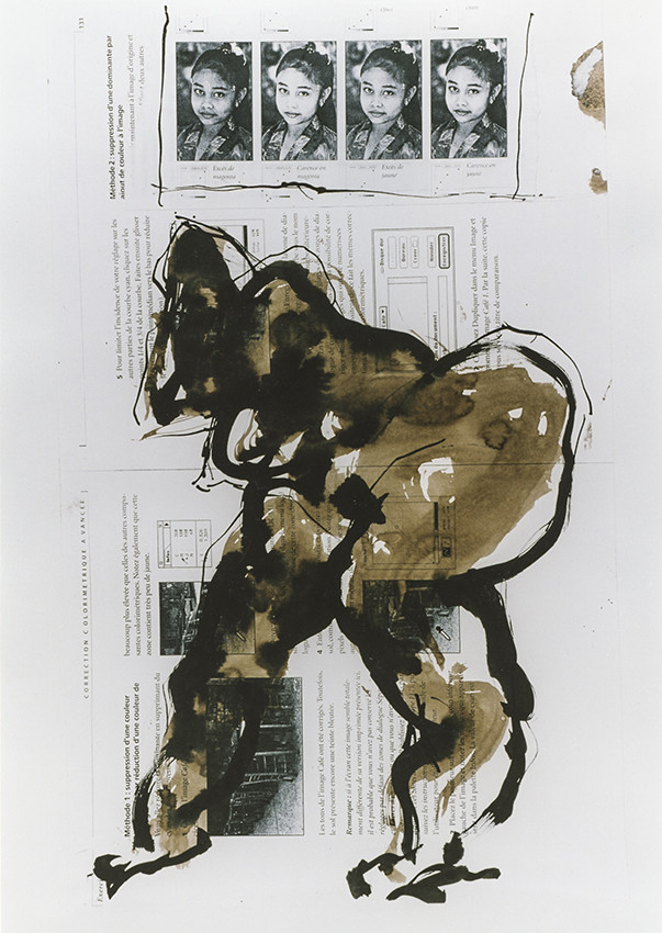 DESSINencre, brou de noix, pinceau, photocopie50 x 323  12  97 ( 17 )