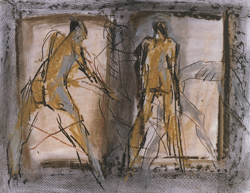 ERRANCEbâtons à l'huile19 12  93 (5)50 x 65