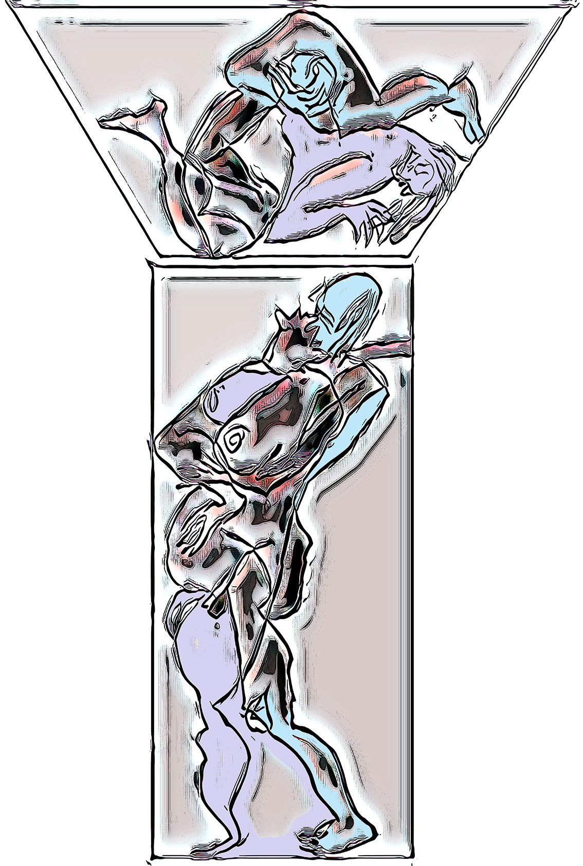 039 COUPLE COLONNE EN ECHO-FAB- NEURONAL