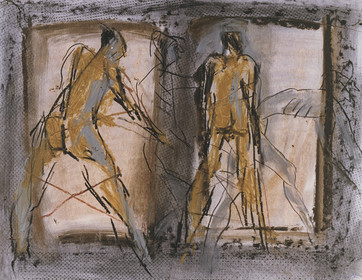 ERRANCEbâtons à l'huile19 12  93 (5)50 x 65