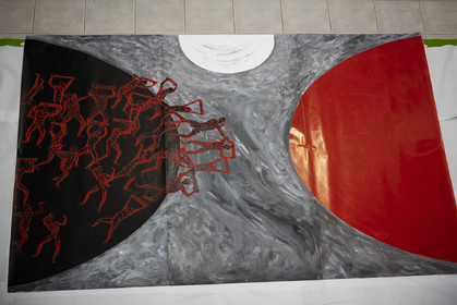 GRAND TRIPTYQUE n° 9   ATLANTES ET COSMOS